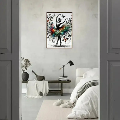 Buntes abstraktes Balletttänzerin-Gerahmtes Poster Tanz der Verwandlung