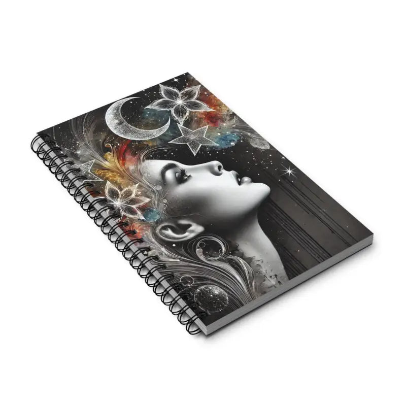 Spiralgebundenes Notizbuch mit himmlischem Cover für kosmische Gedanken