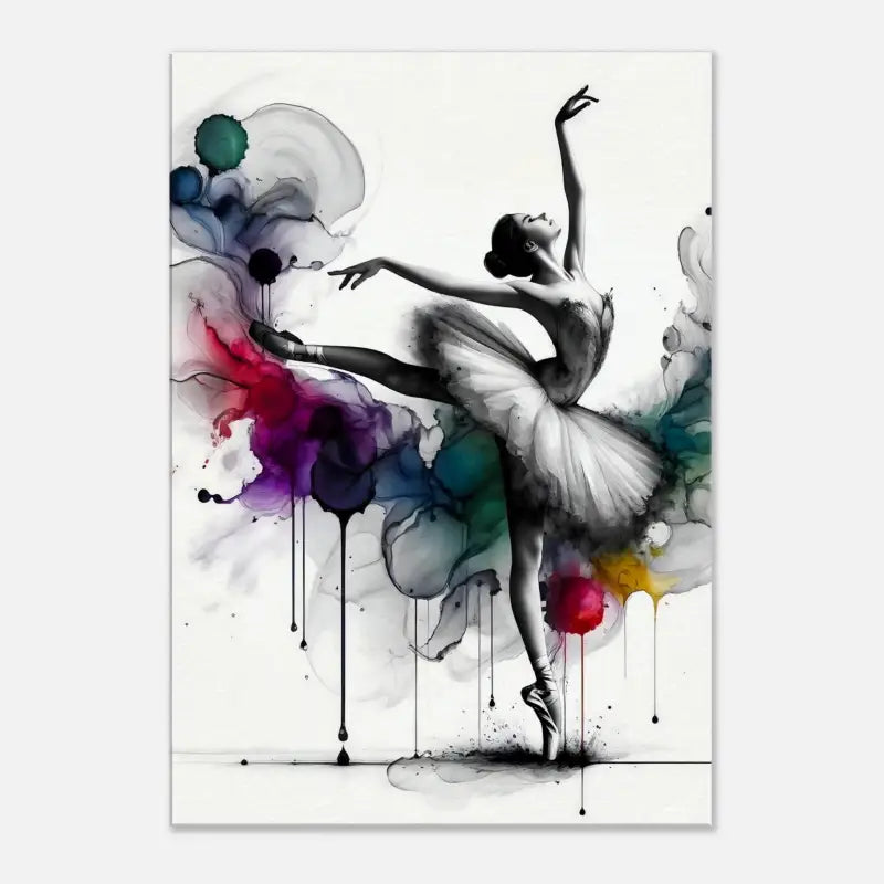 Wasserfarbige Ballerina Kunst im Produkt Tropfen der Anmut mit tanzender Eleganz