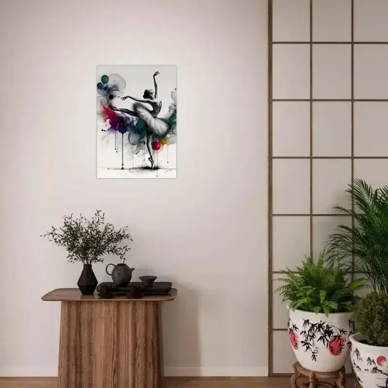 Abstraktes Ballerina-Wandkunst Anmut Poster Tropfen der Anmut