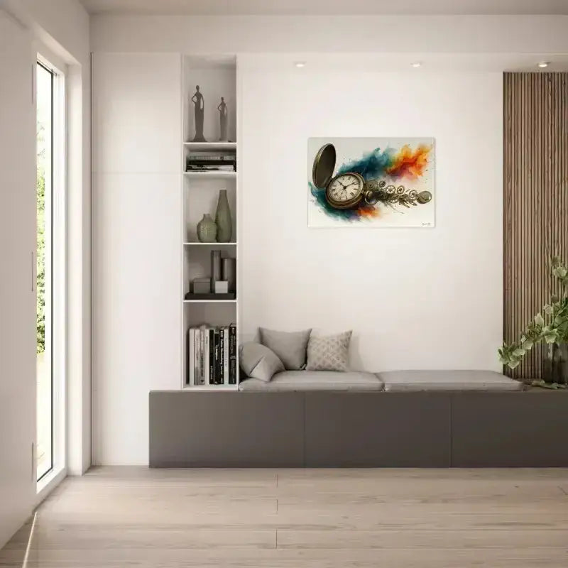 Moderne graue Ecksofa mit Stauraum und Sitzpolstern im Uhrwerk der Zeit Design