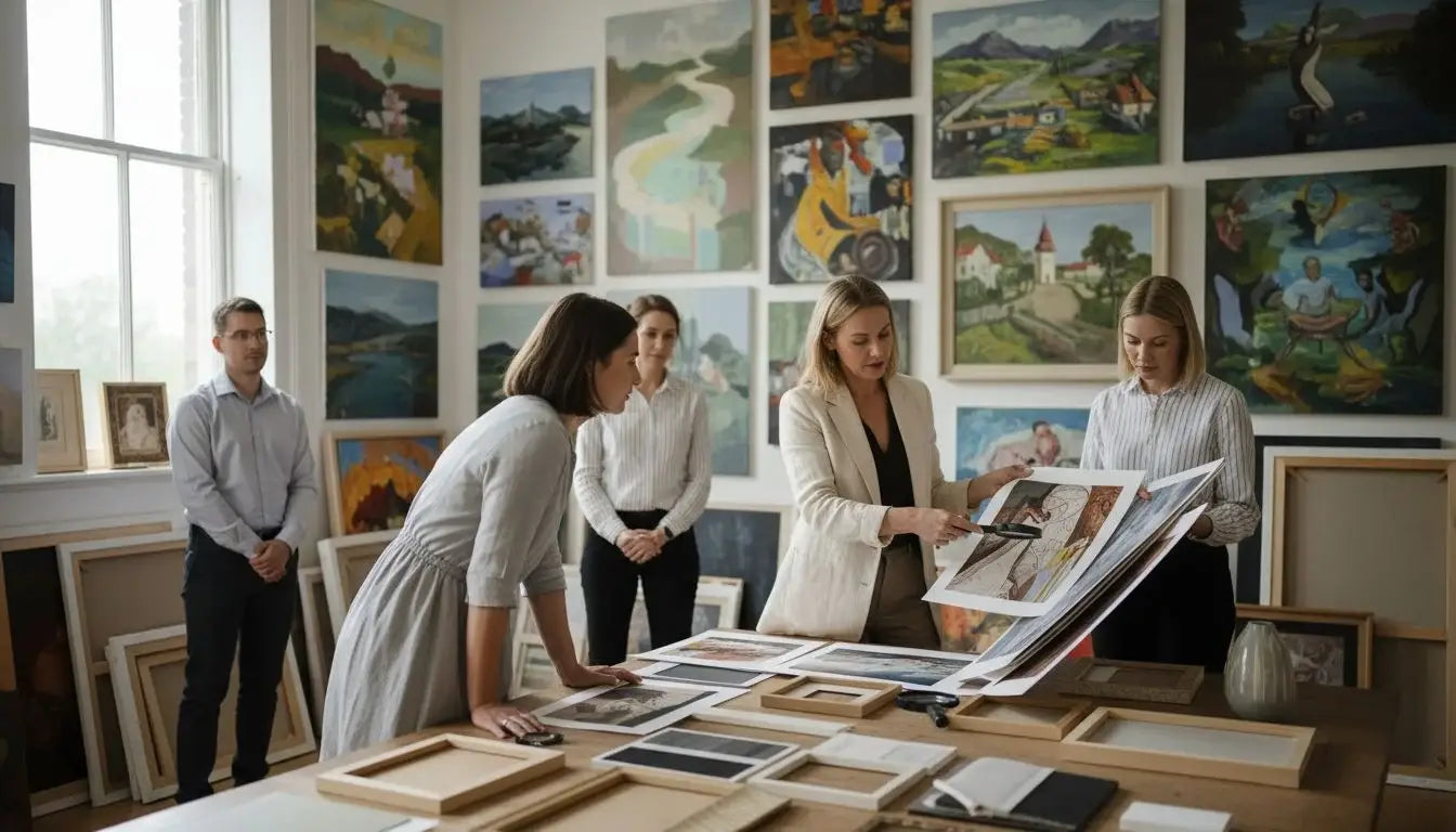 Frau hält bedeutungsvolles Kunstgeschenk mit emotionaler Resonanz