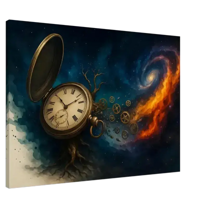 Antike Gold-Taschenuhr mit Baum, römische Ziffern, Zahnräder, Zeitspirale