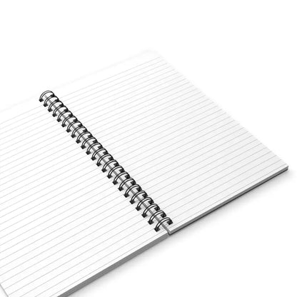 Geöffnetes linienales Spiralnotizbuch Zerbrochene Richtung für kreative Pfade